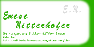 emese mitterhofer business card